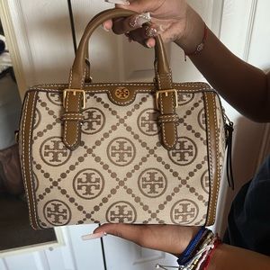 Tory Burch barrel bag with matching wallet